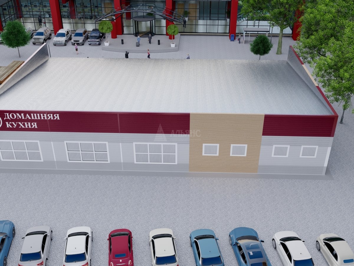 3D визуализация Столовая из сэндвич-панелей - фото 2