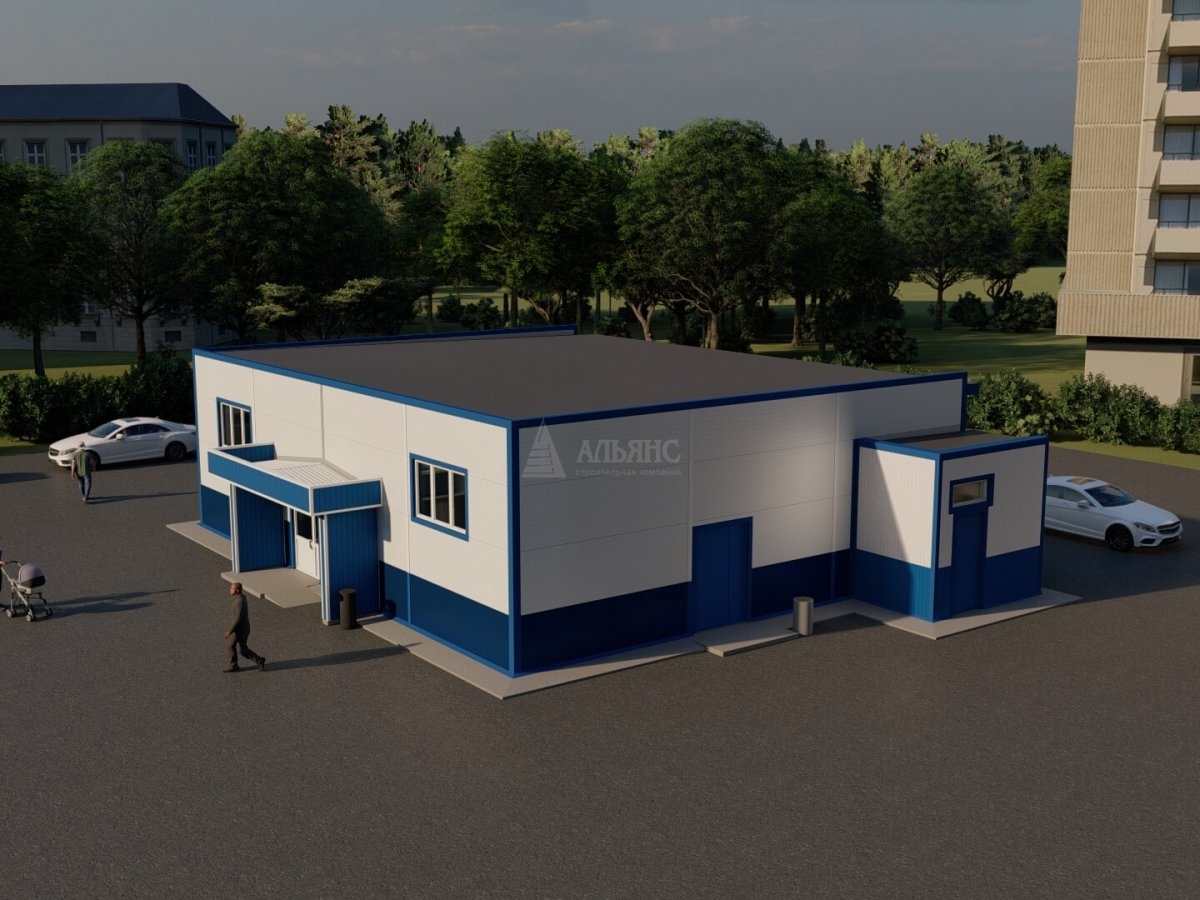 3D визуализация Магазин из сэндвич-панелей - фото 2