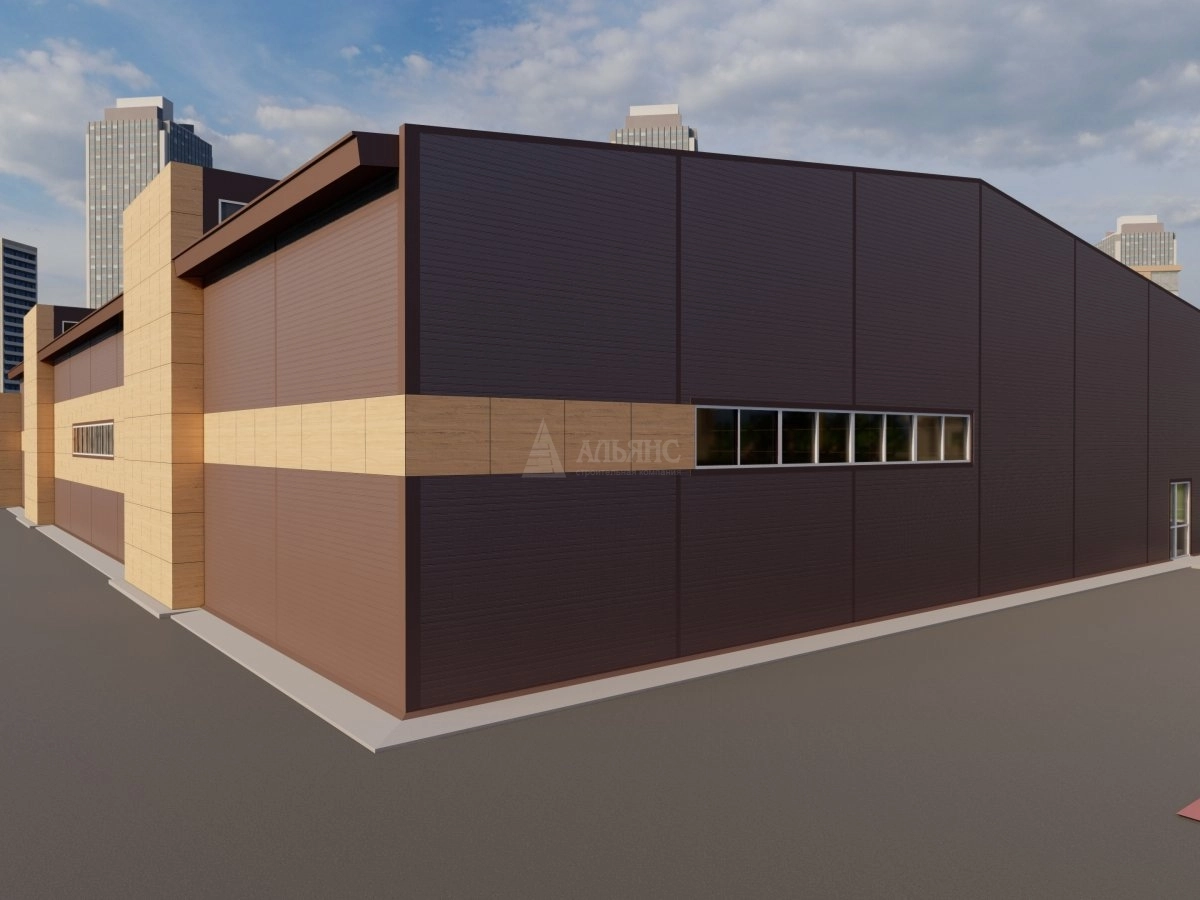 3D визуализация Здание спортивного назначения из сэндвич-панелей - фото 3
