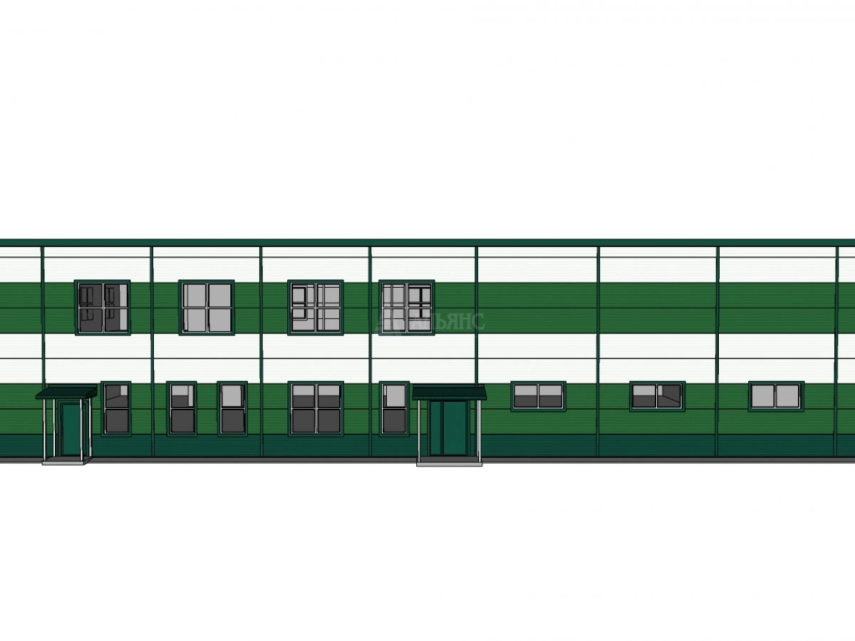 3D визуализация Офисно-складское здание из сэндвич-панелей - фото 6