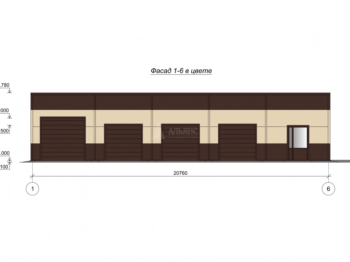 3D визуализация Автомойка из сэндвич-панелей - фото 8